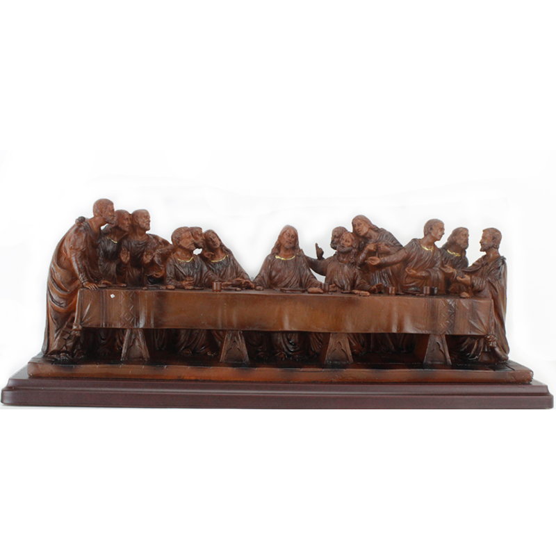 Escultura Santa Cena Color Café