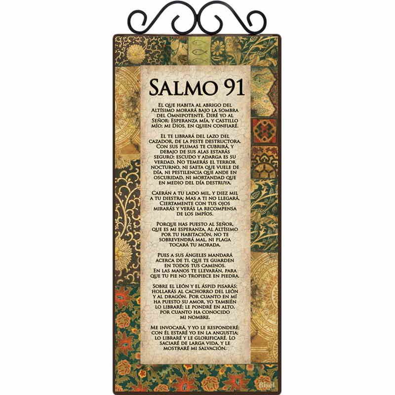 Plaqueta Con Forja  Salmo 91