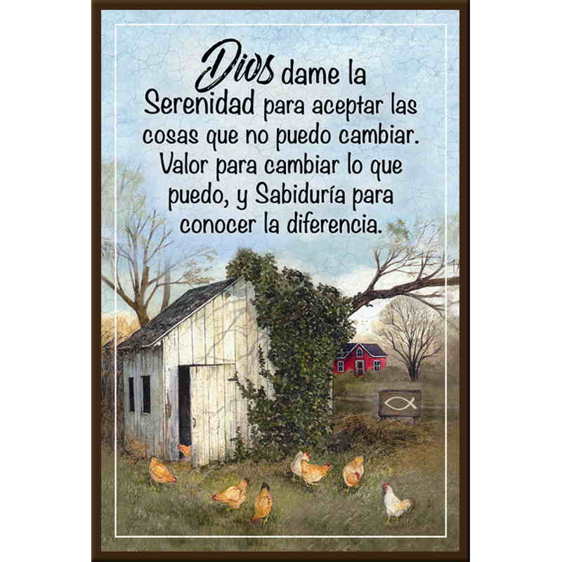 Plaqueta Para Escritorio  Oracion de la Serenidad