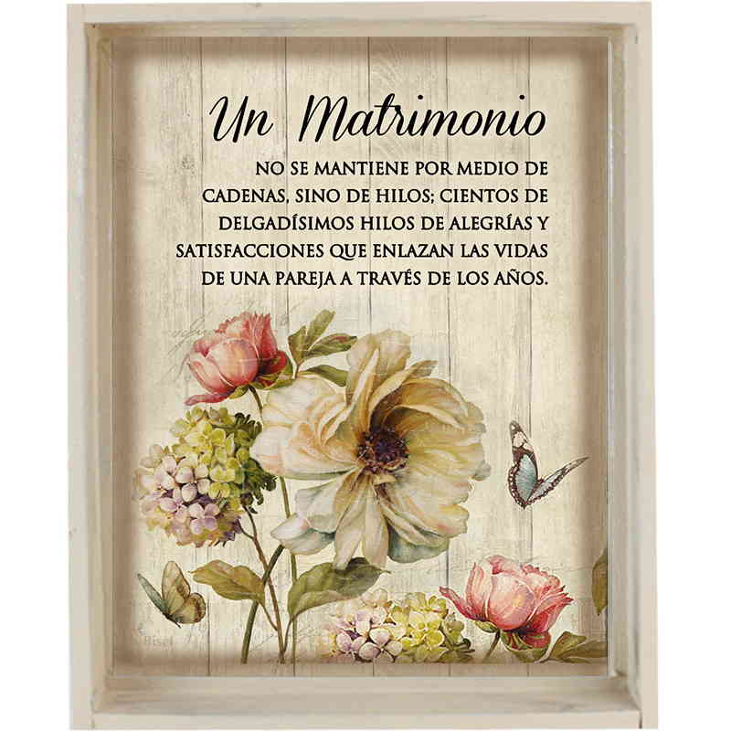 Cuadro Encajuelado Texto: Un Matrimonio