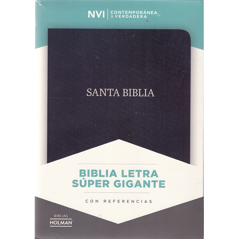 Biblia NVI Letra Super Gigante  Piel Fabricada Color Negro