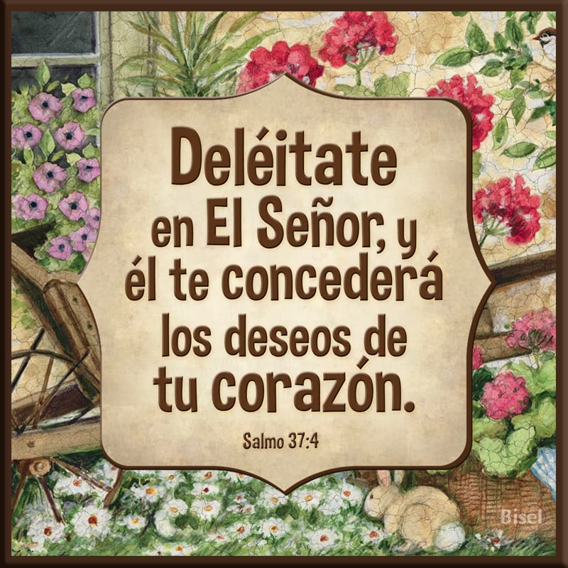 Plaqueta Para Escritorio Texto: Salmo 37:4