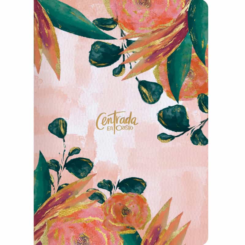 Biblia RVR 1960 Centrada En Cristo Floral Imitación Piel  Con Índice