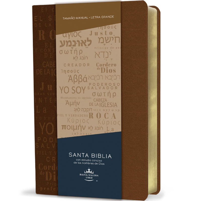 Biblia RVR 1960 De Color Canela Los  Nombres De Jesús