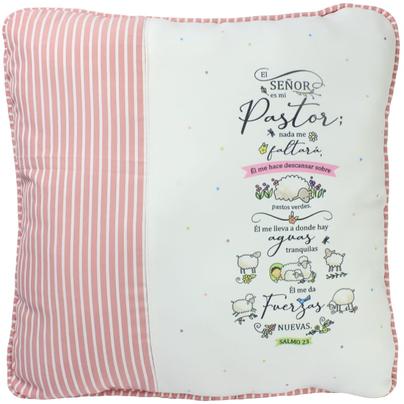 Cojín Diseño De Oveja Texto: Salmo 23