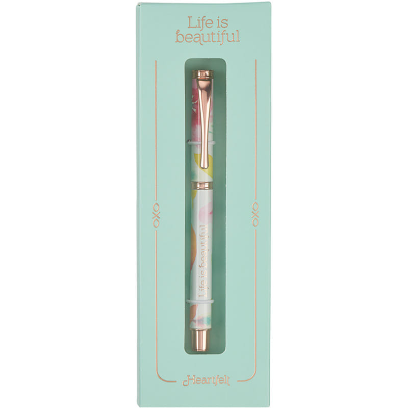 Pen In gift Box Pink Daisies Be
