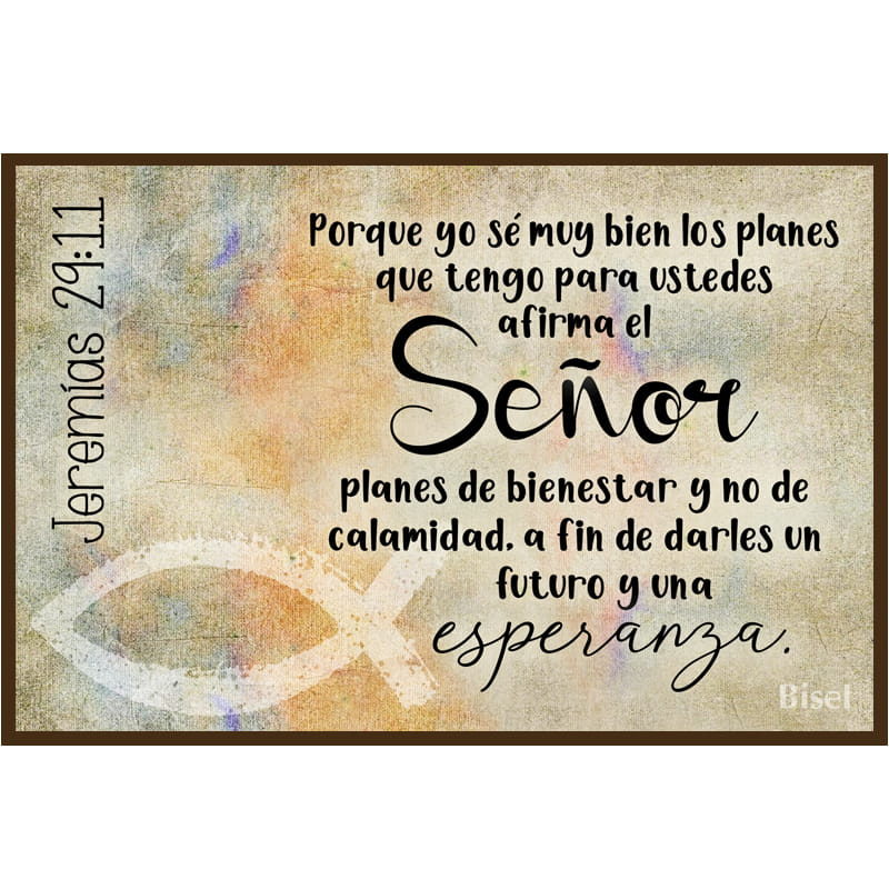 Plaqueta Para Escritorio Texto: Jeremías 29:11