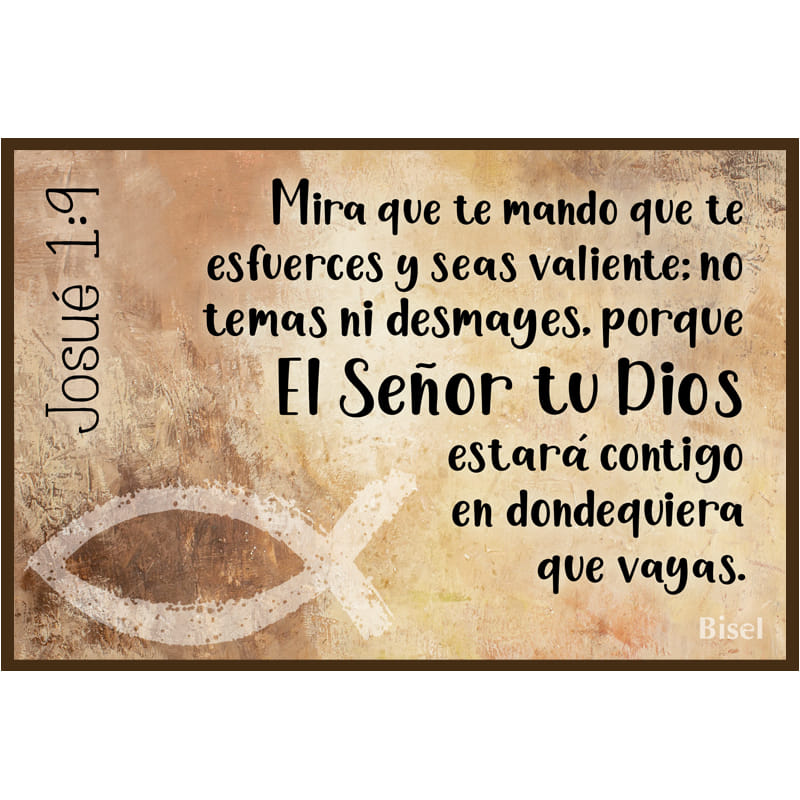 Plaqueta Para Escritorio Texto: Josué 1:9