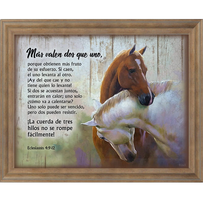 Cuadro De Color Crema Texto: Eclesiastés 4:9-12