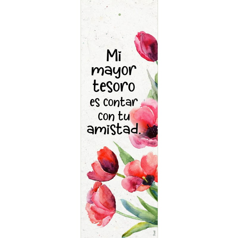 Separador Con Dije   Texto: Mi Mayor Tesoro Es Contar Tu Amistad.