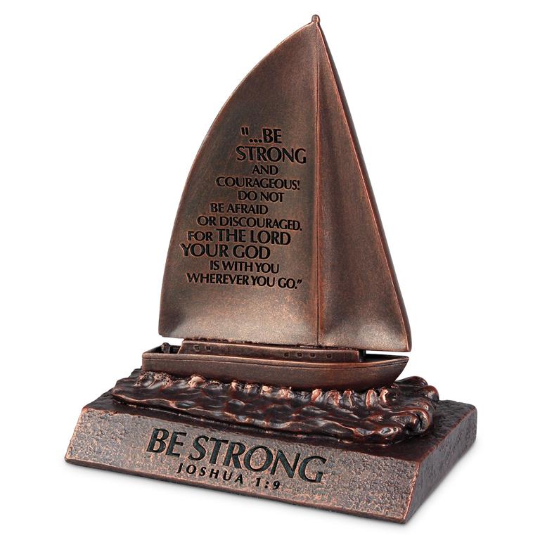 Escultura Barco de Vela Texto: Josué 1:9