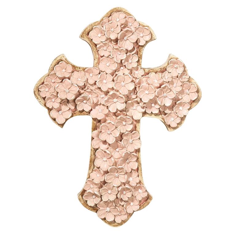 Cruz de Pared Diseño Floral