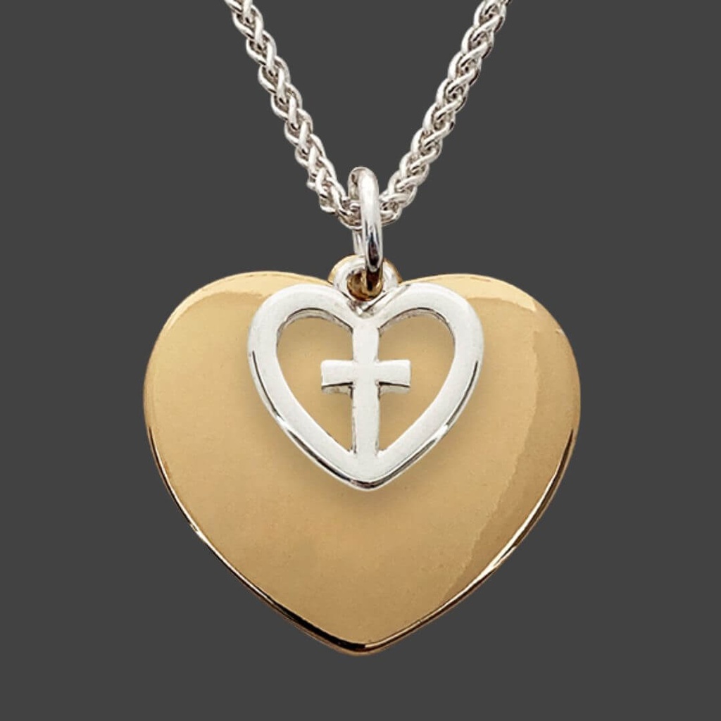 Cadena Con Dije De Corazón  De Color Rose Gold