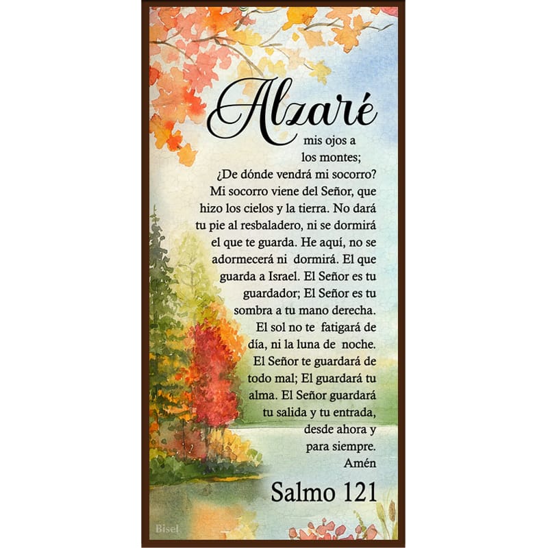 Plaqueta Texto: Salmo 121 Alzaré