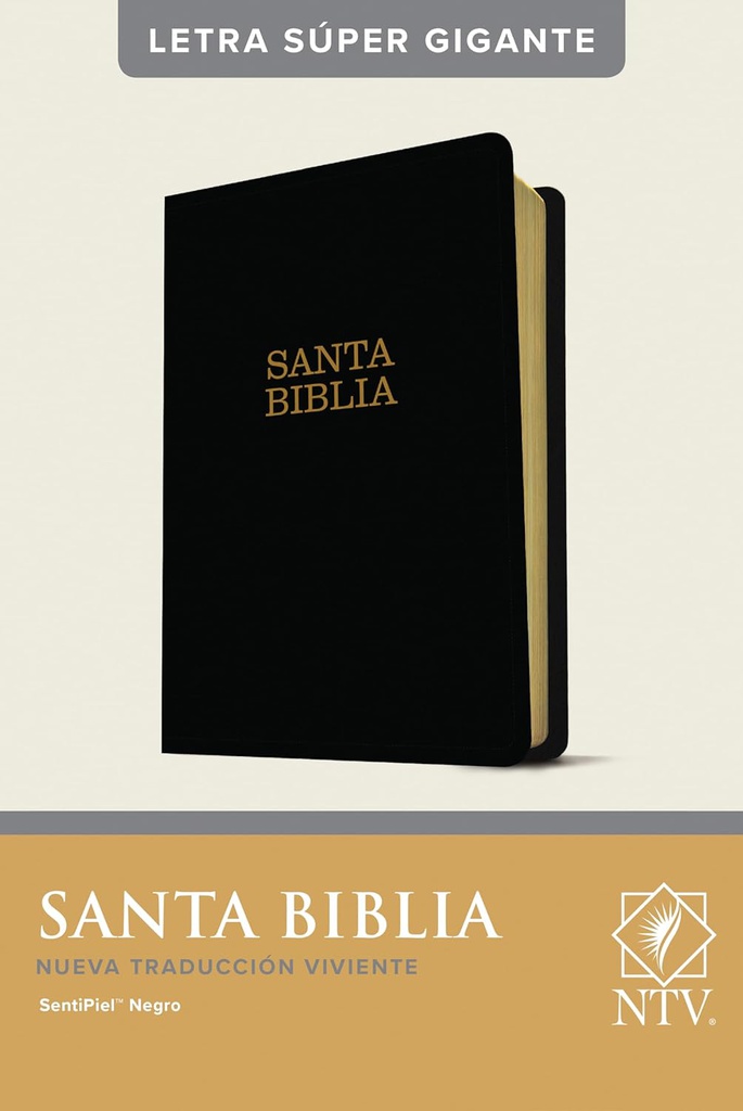 Biblia NTV Letra Super Gigante Color Negro Con Índice