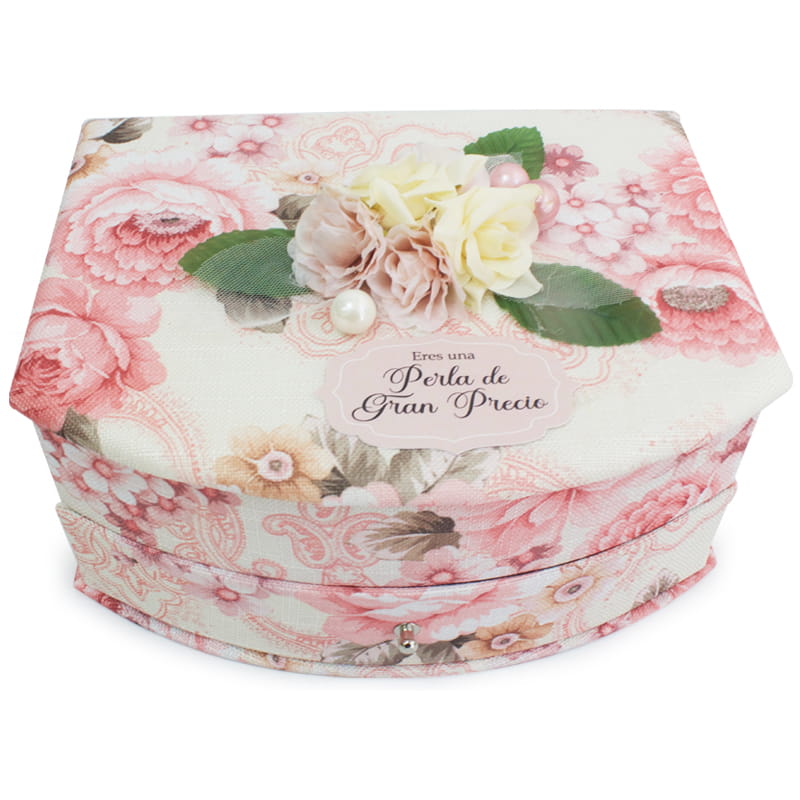 Joyero Con Gaveta Floreado: Perla De Gran Precio