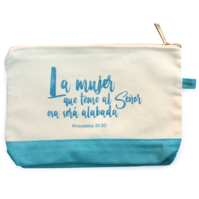 Bolsa De Tela Texto: "La Mujer Que teme al Señor Será Alabado"  Proverbios 31:30