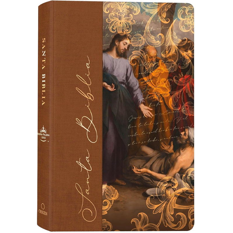 Biblia RVR 1960 Pasta Color Café Jesús Sana