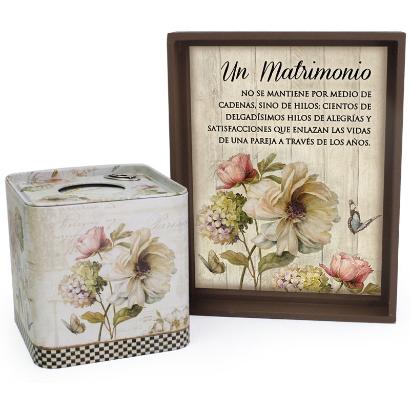 Combo Encajuelado + Cajita De Kleenex + Kleenex Adicional  &quot;Un Matrimonio&quot;