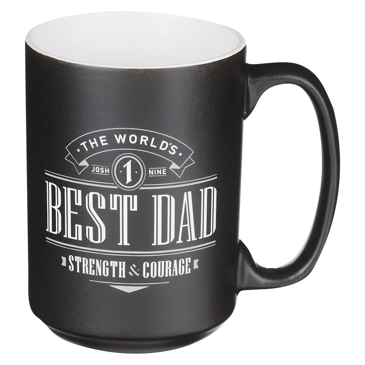 Taza De Cerámica Mejor Papá Del Mundo Josué 1:9