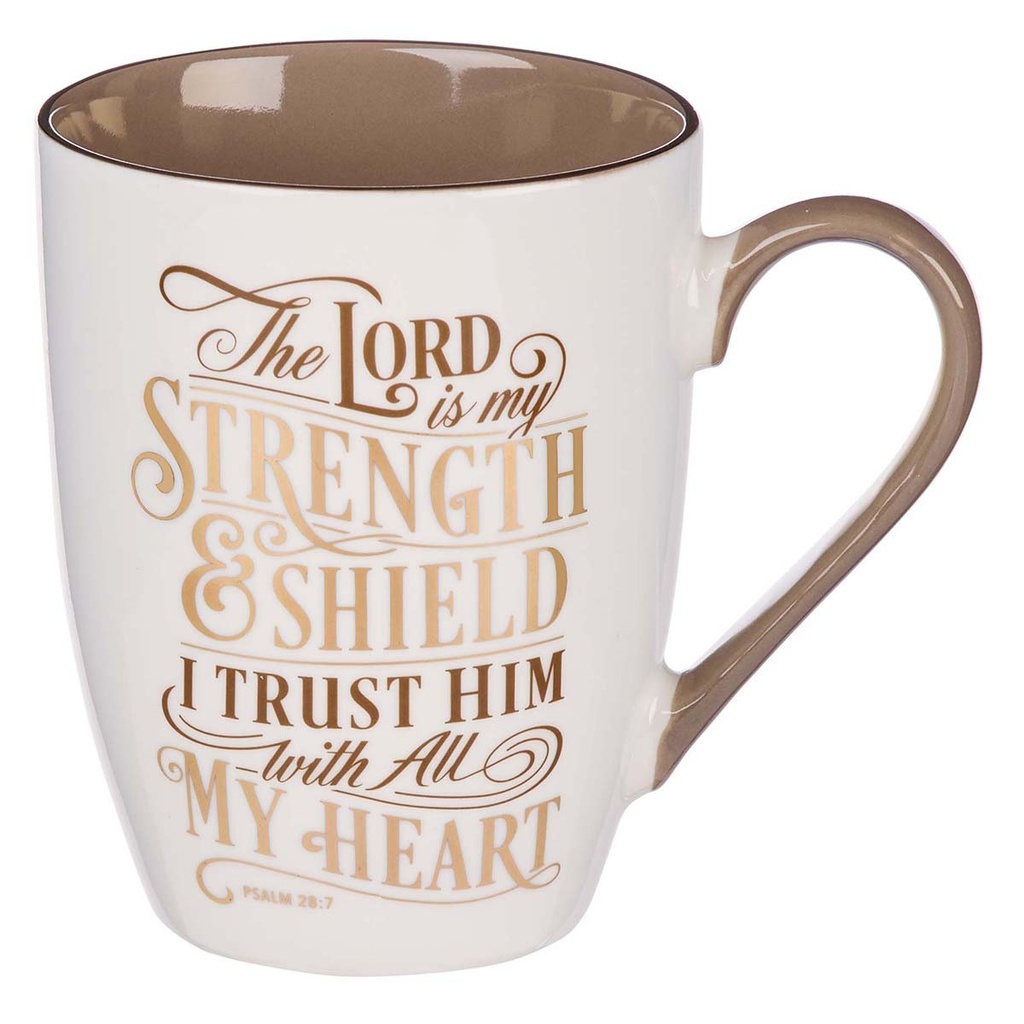 Taza De Cerámica El Señor Es Mi Fuerza Salmo 28:7