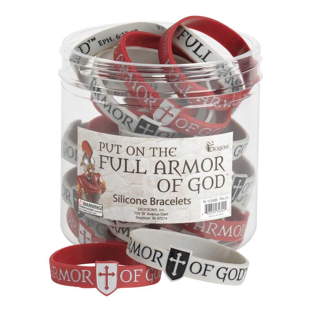 Brazalete De Silicon Texto &quot;Vestíos Con Toda La Armadura De Dios&quot;
