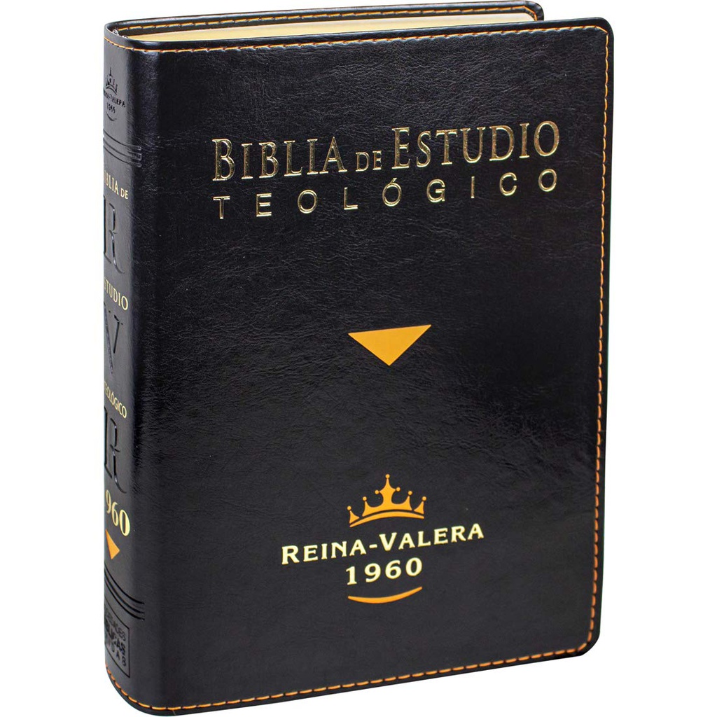 Biblia De Estudio Teológico RVR 1960 Piel Fabricada Negro con Index