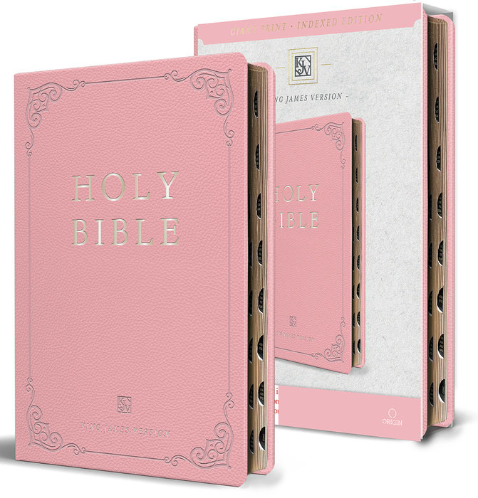 Biblia KJV, Letra Gigante, Con Indice Rosada