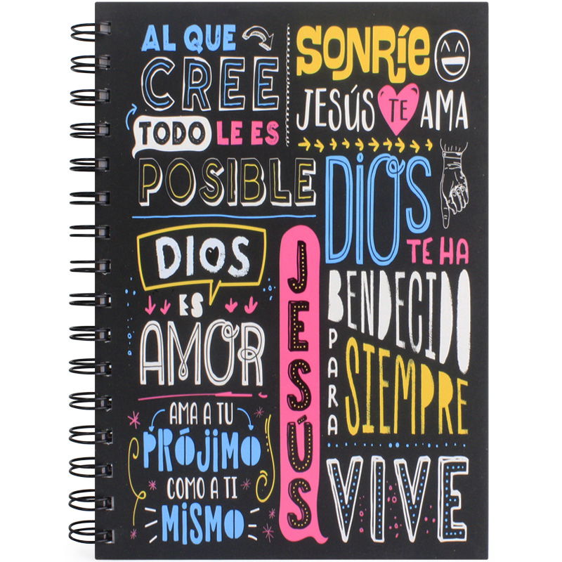 Cuaderno Tapa Dura Diseño &quot;Sonríe&quot;