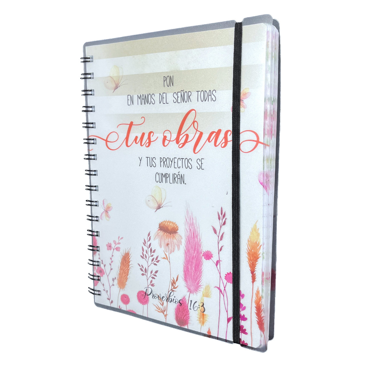 Libreta Transparente Con Anillas, Colección Primavera, Tus Obras