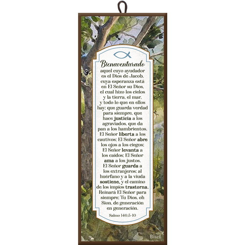 Plaqueta Colgante Salmo 146:5-10 Bienaventurado