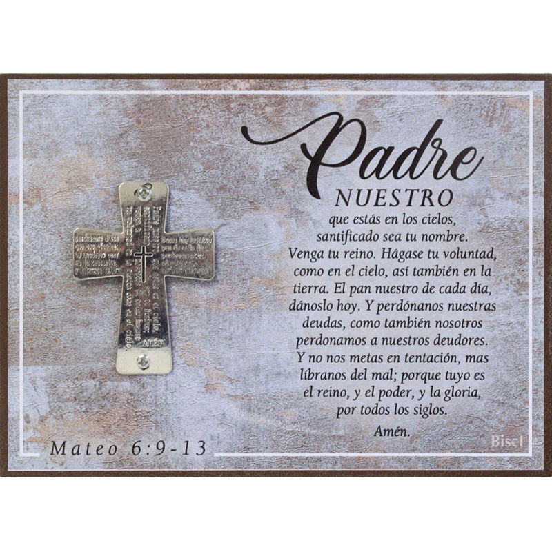Plaqueta Para Escritorio, Padre Nuestro Mateo 6:9-13