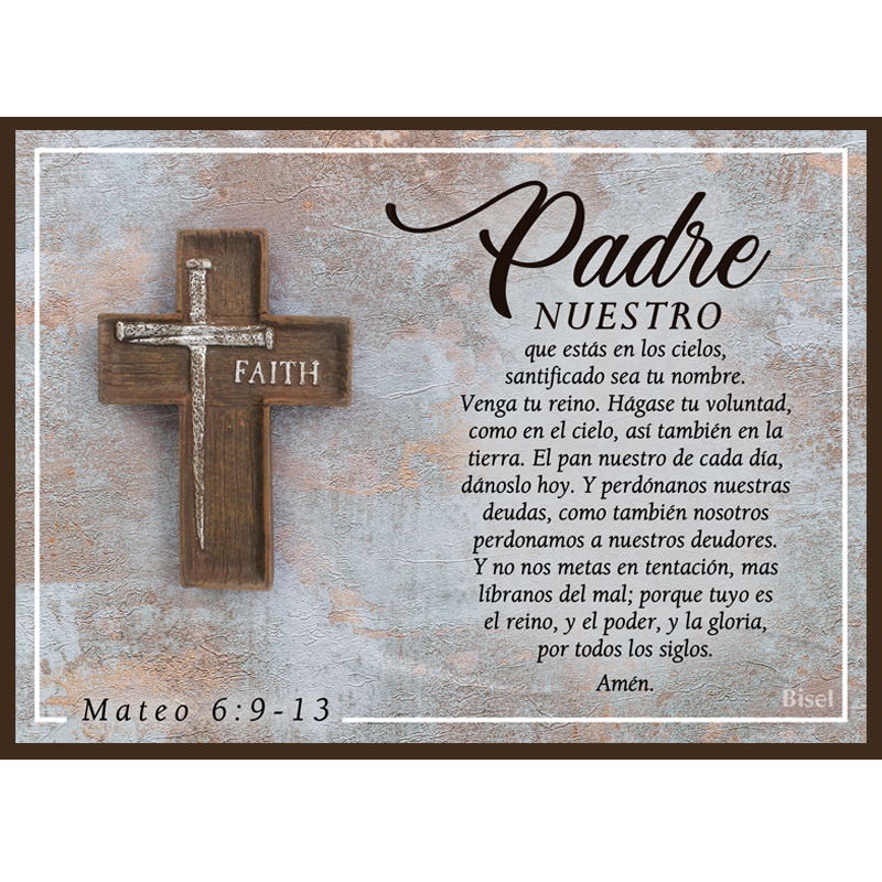 Plaqueta Para Escritorio, Padre Nuestro Mateo 6:9-13