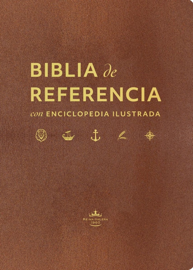 Biblia De Referencia RVR 1960 Con Enciclopedia Ilustrada Simil Piel Color Marrón