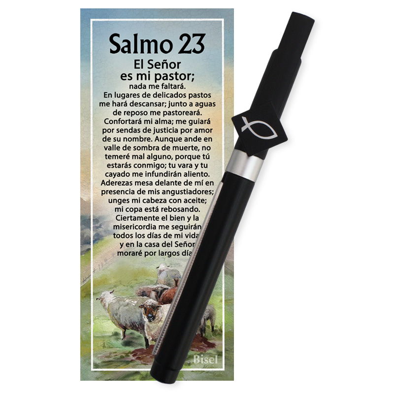 Boligrafo Con Soporte Para Celular, Salmo 23 Incluye (Separador + Boligrafo Con Pergamino)