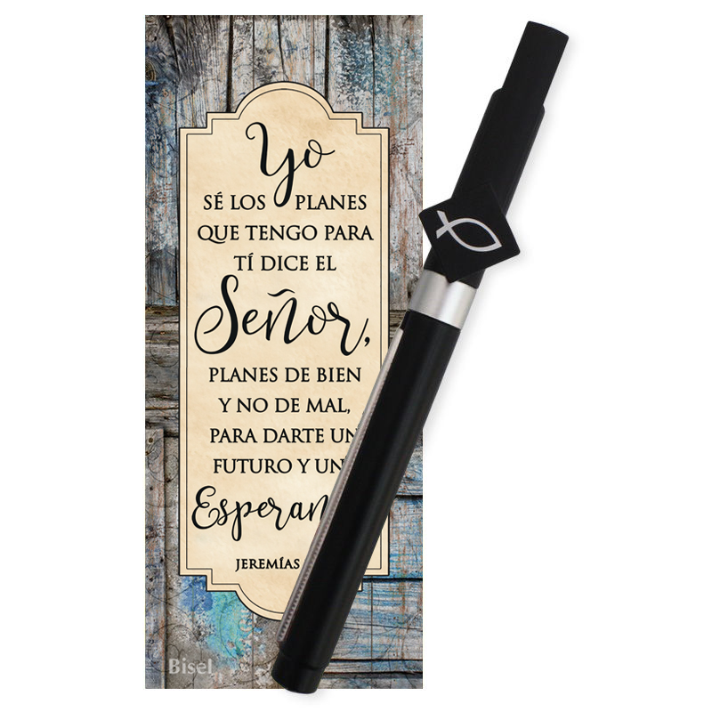 Boligrafo Con Soporte Para Celular, Jeremías 29:11 Incluye (Separador + Boligrafo Con Pergamino)