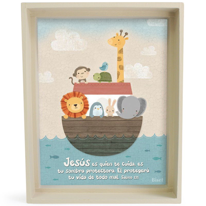 Encajuelado Diseño Arca De Noé Texto: Salmo 121