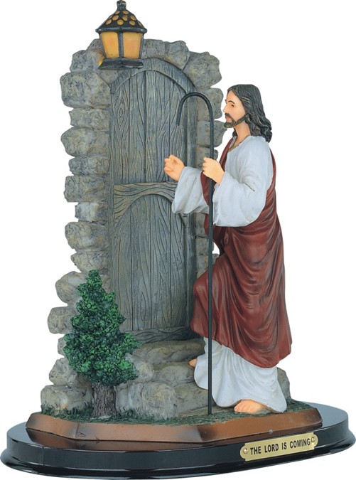 Escultura Jesús Tocando La Puerta 30 cm