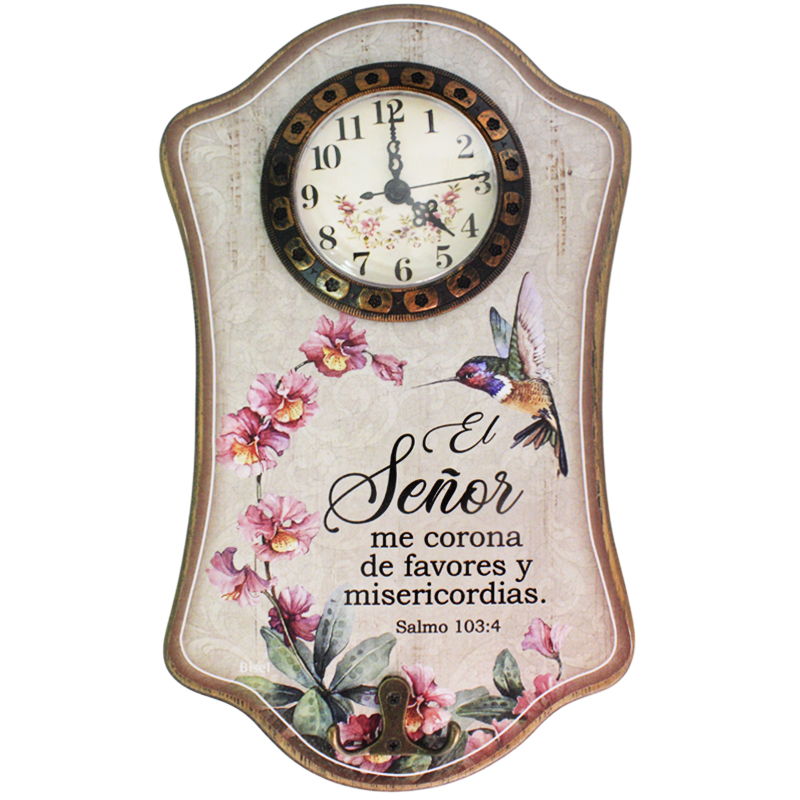 Reloj Porta Llaves Texto: Salmo 103:4 El Señor Me Corona De Favores Y Misericordias