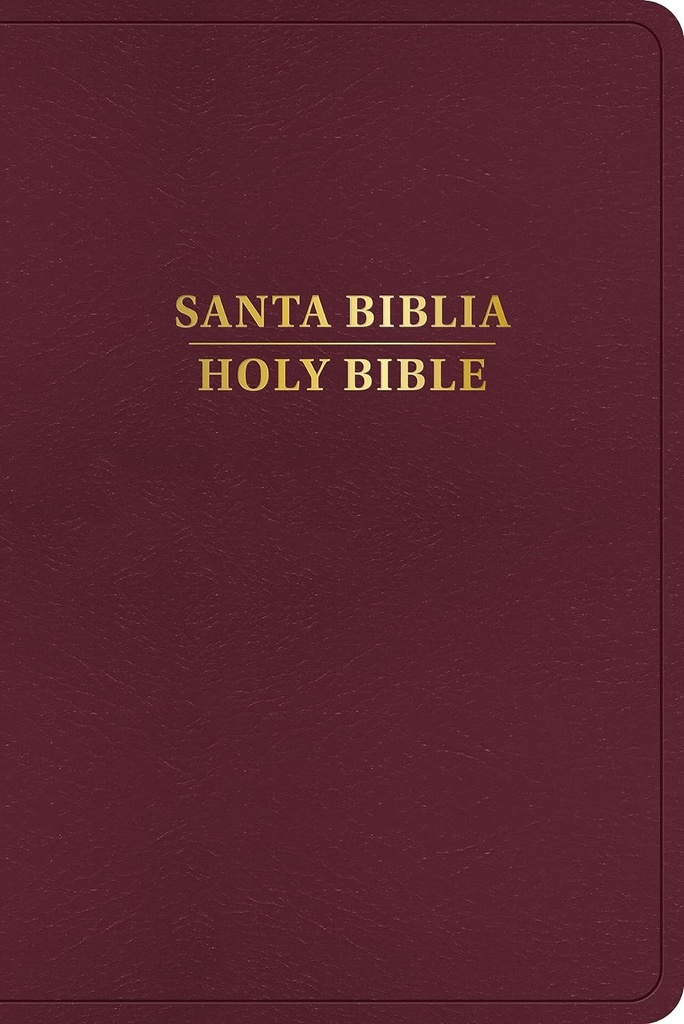 Biblia Bilingüe RVR 1960/KJV Color Borgoña imitación piel (Edición 2024)