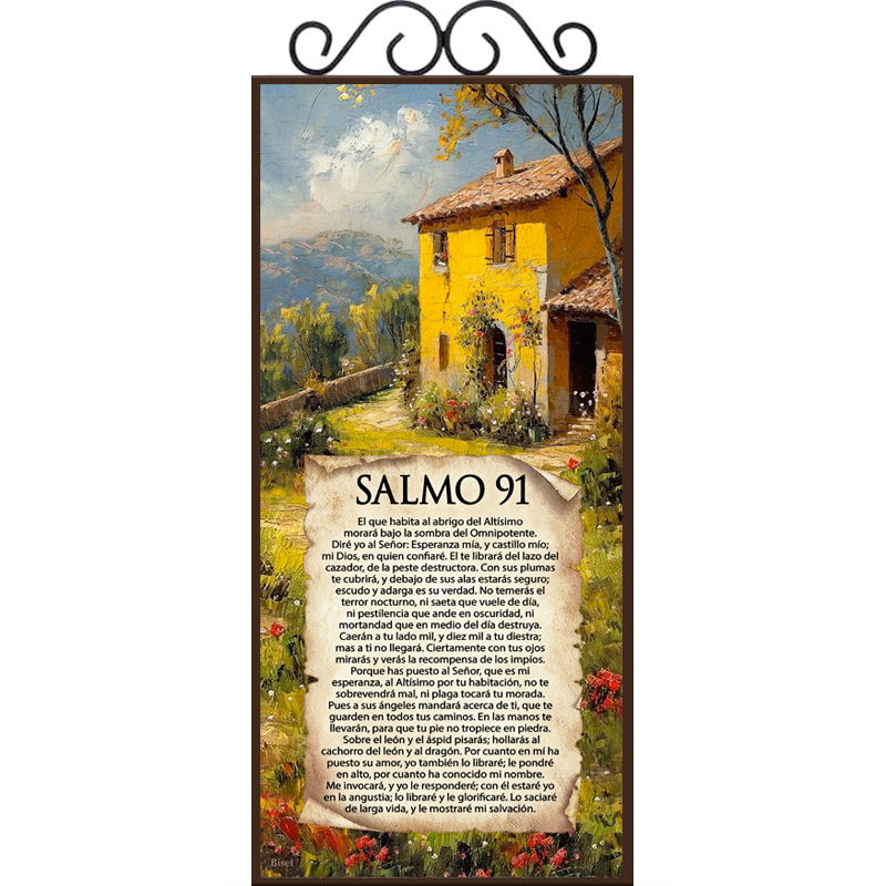 Plaqueta Con Forja Salmo 91