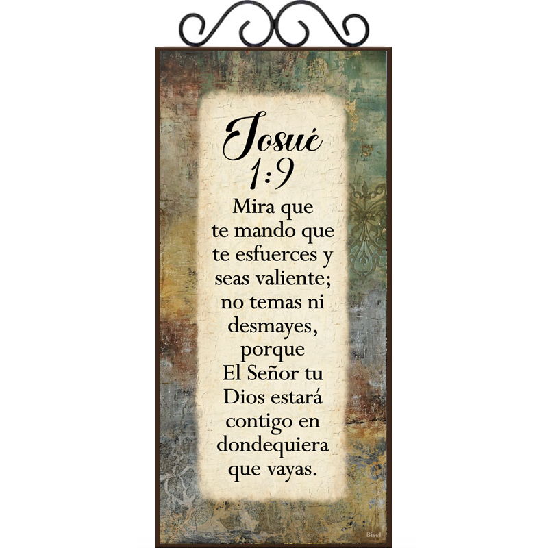 Plaqueta Con Forja Texto Josué 1:9