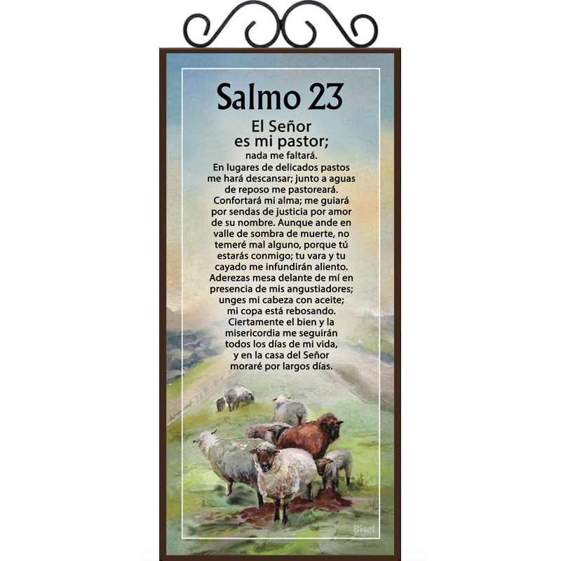 Plaqueta Con Forja, Texto: Salmo 23