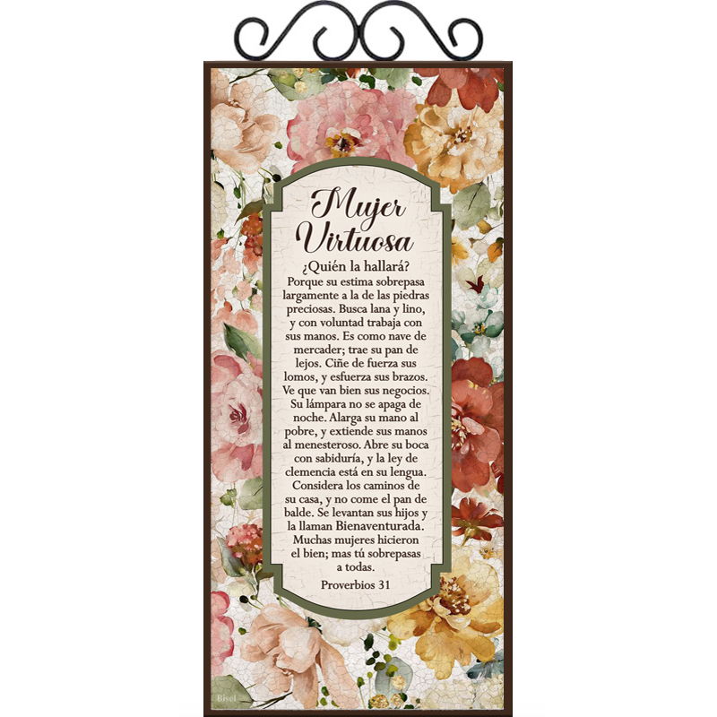 Plaqueta Con Forja Proverbios 31 Mujer Virtuosa