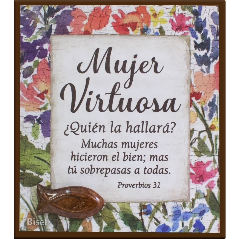 Plaqueta Para Escritorio Proverbios 31 Mujer Virtuosa