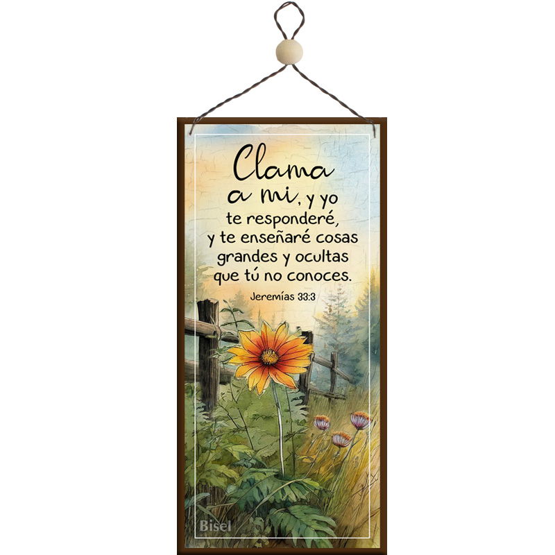 Plaqueta Colgante Texto: Jeremías 33:3
