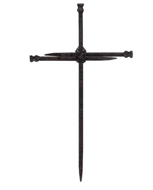 Cruz De pared Metálica De  Con Aspecto Marrón Óxido