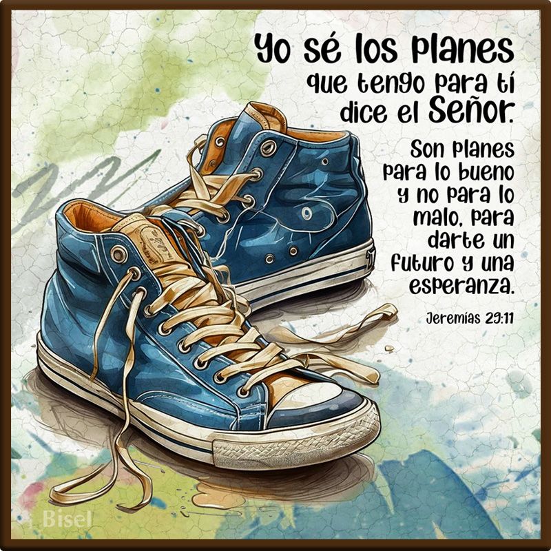 Plaqueta Diseño Tenis Texto: Jeremías 29:11