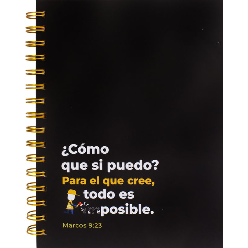 Libreta Devocional Con Espiral "Para El Que Cree, Todo Es Posible"