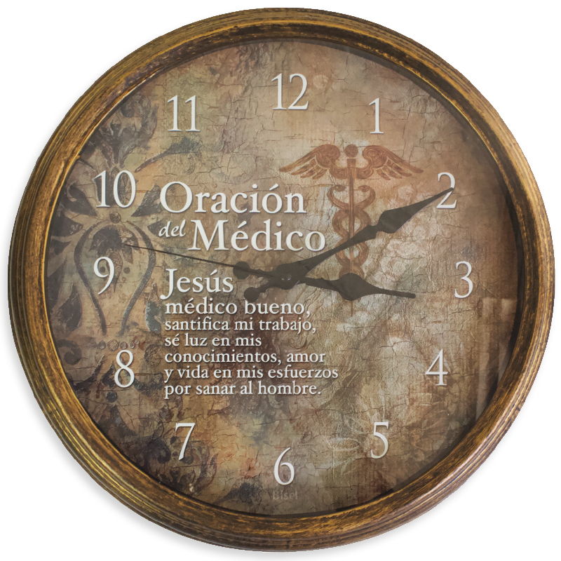 Reloj De Pared Texto: Oración Del Médico